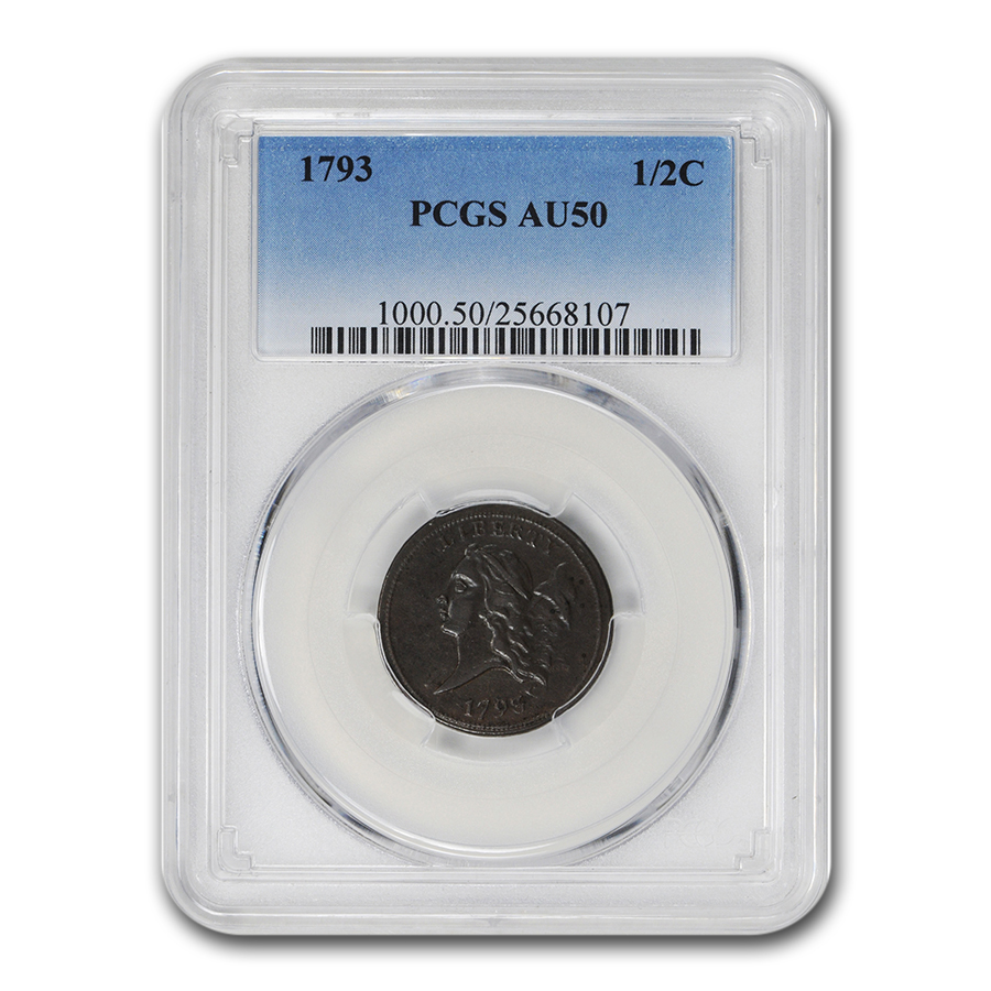 Buy 1793 Liberty Cap Half Cent AU-50 PCGS - Click Image to Close