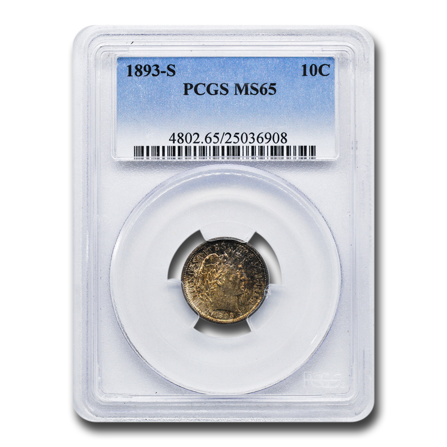 Buy 1893-S Barber Dime MS-65 PCGS