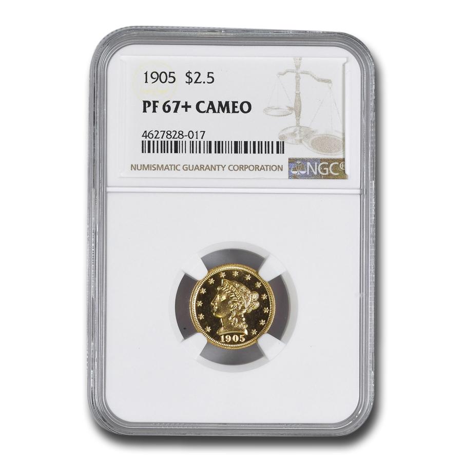 Buy 1905 $2.50 Liberty Gold Quarter Eagle PF-67+ Cameo NGC