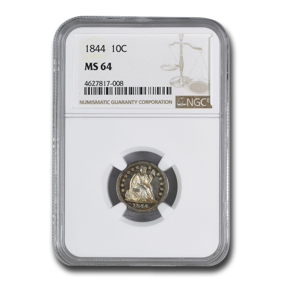 Buy 1844 Liberty Seated Dime MS-64 NGC