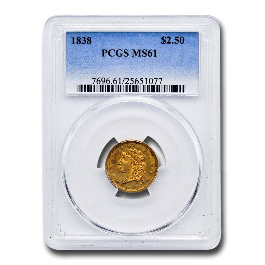 Buy 1838 $2.50 Classic Head Quarter Eagle MS-61 PCGS