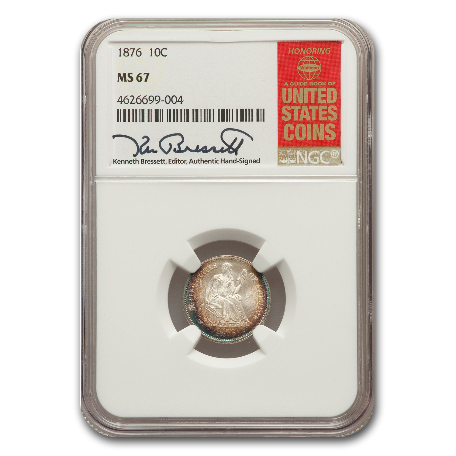 Buy 1876 Liberty Seated Dime MS-67 NGC