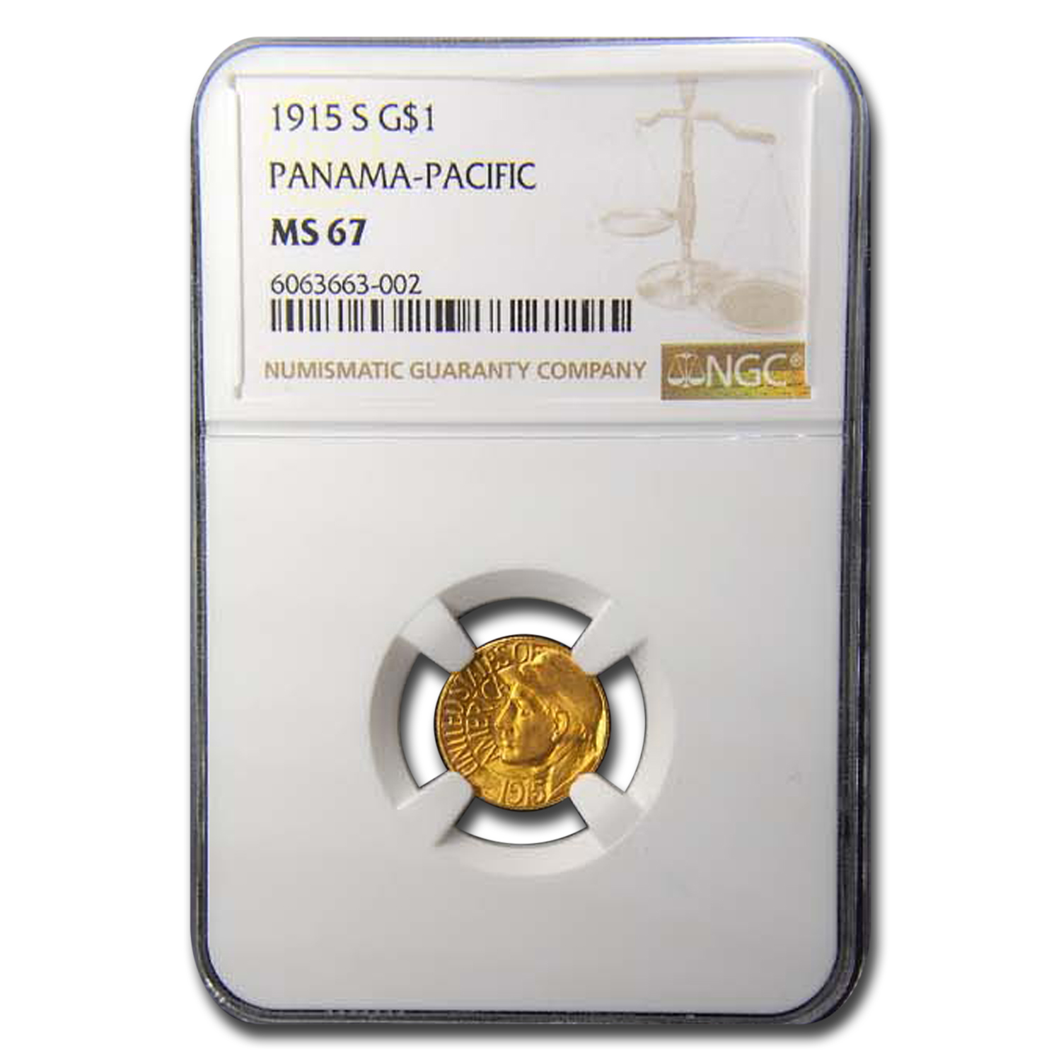 Buy 1915-S Gold $1.00 Panama-Pacific MS-67 NGC