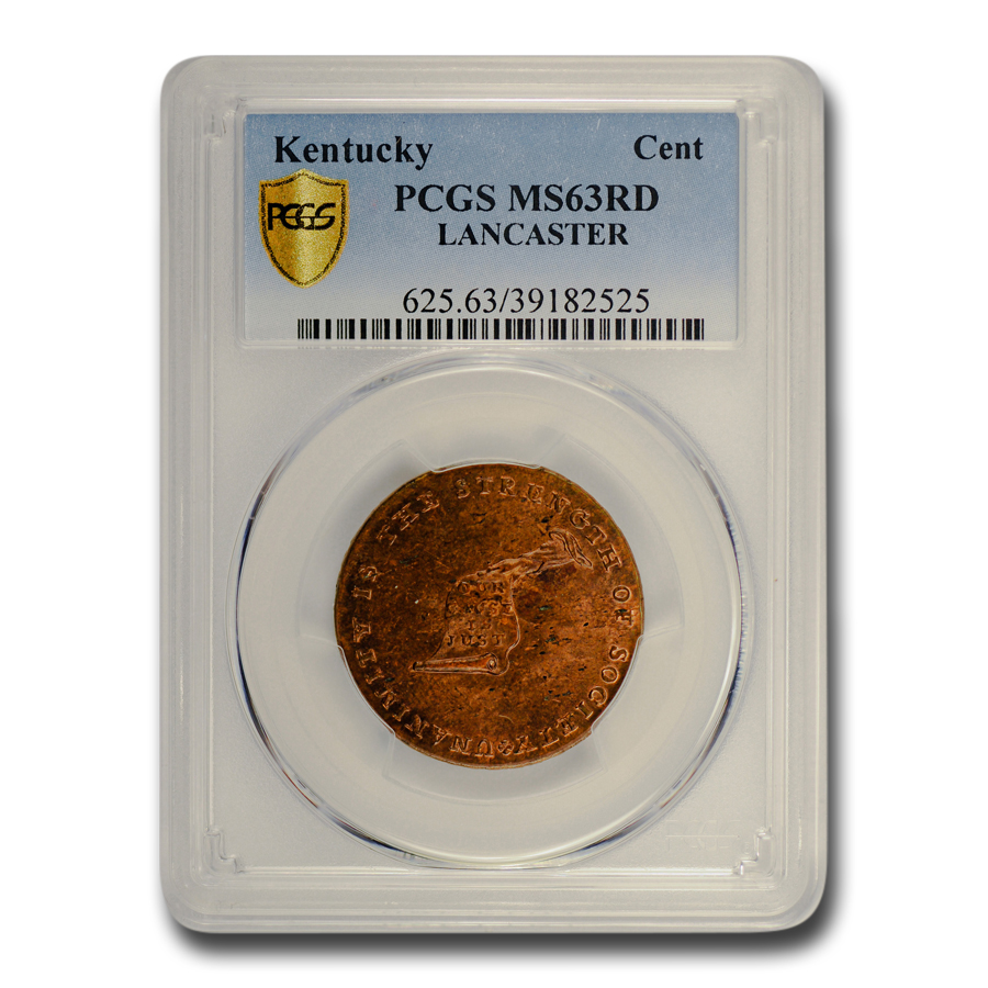 Buy (1792-94) Kentucky Token Plain Edge MS-63 PCGS (RED)