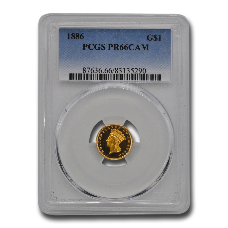 Buy 1886 $1 Indian Head Gold Dollar PR-66 Cameo PCGS
