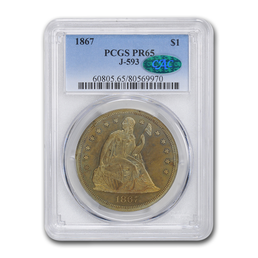 Buy 1867 Liberty Seated Dollar Pattern PF-65 PCGS (J-593)