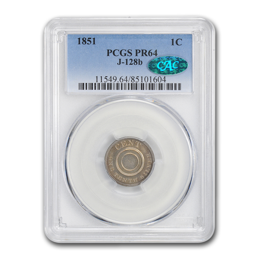 Buy 1851 Pattern Cent PCGS PR-64 PCGS CAC (J-128b)