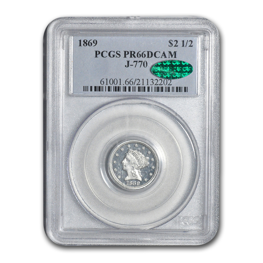 Buy 1869 $2.50 Liberty Quarter Eagle PR-66 DCAM PCGS