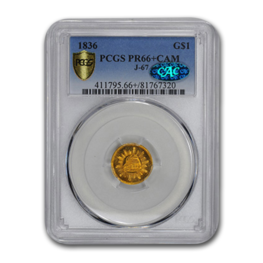 Buy 1836 $1 Gold Liberty Cap Pattern PR-66+ CAM PCGS CAC (Judd 67)