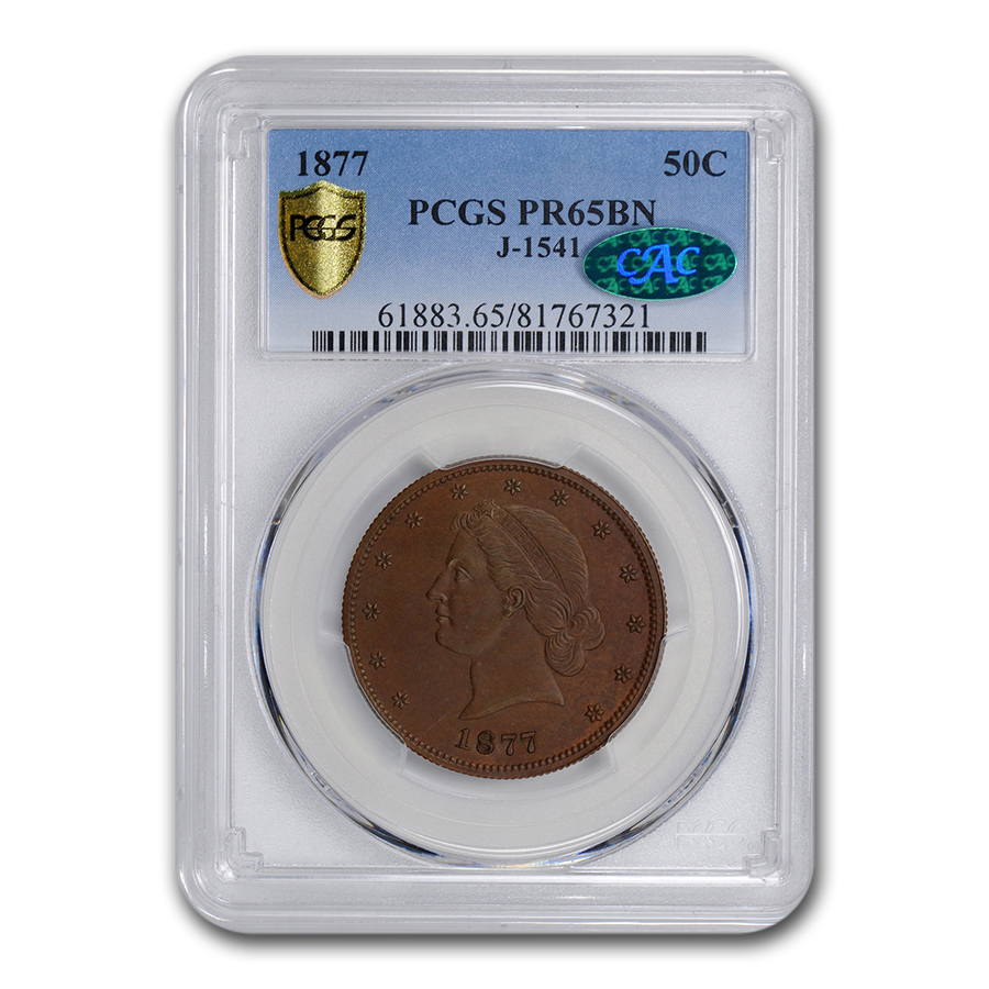 Buy 1877 Paquet Half Dollar Pattern PR-65 Brown PCGS CAC (J-1541)