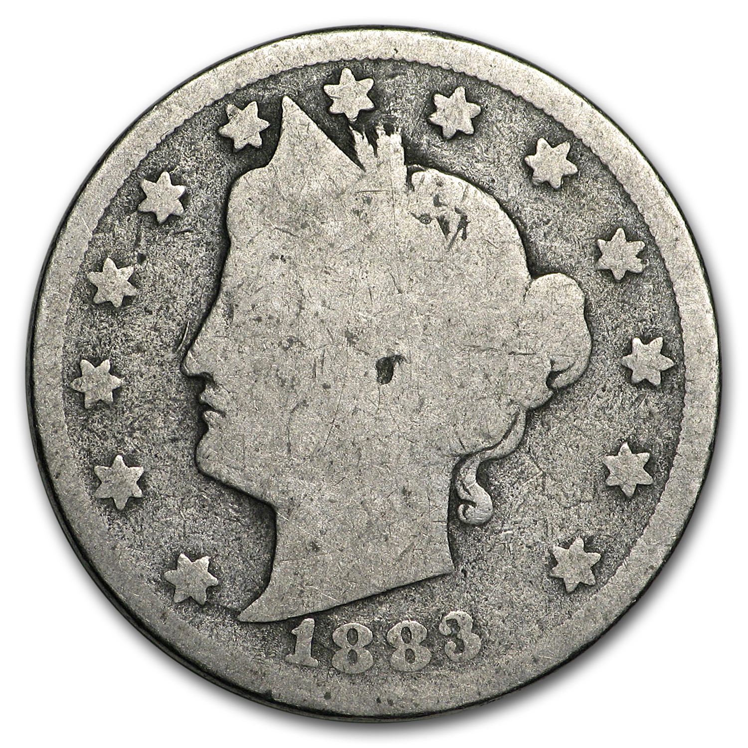 Buy 1883 Liberty Head V Nickel w/Cents Good