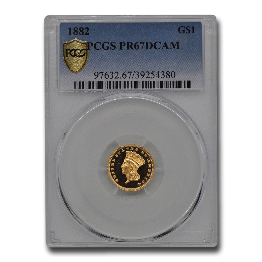 Buy 1882 $1 Indian Head Gold PR-67 DCAM PCGS - Click Image to Close