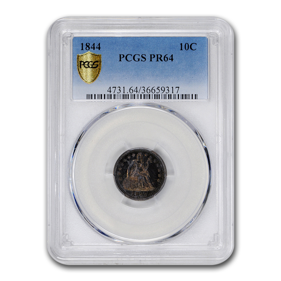 Buy 1844 Liberty Seated Dime PR-64 NGC