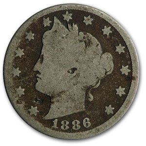 Buy 1886 Liberty Head V Nickel AG