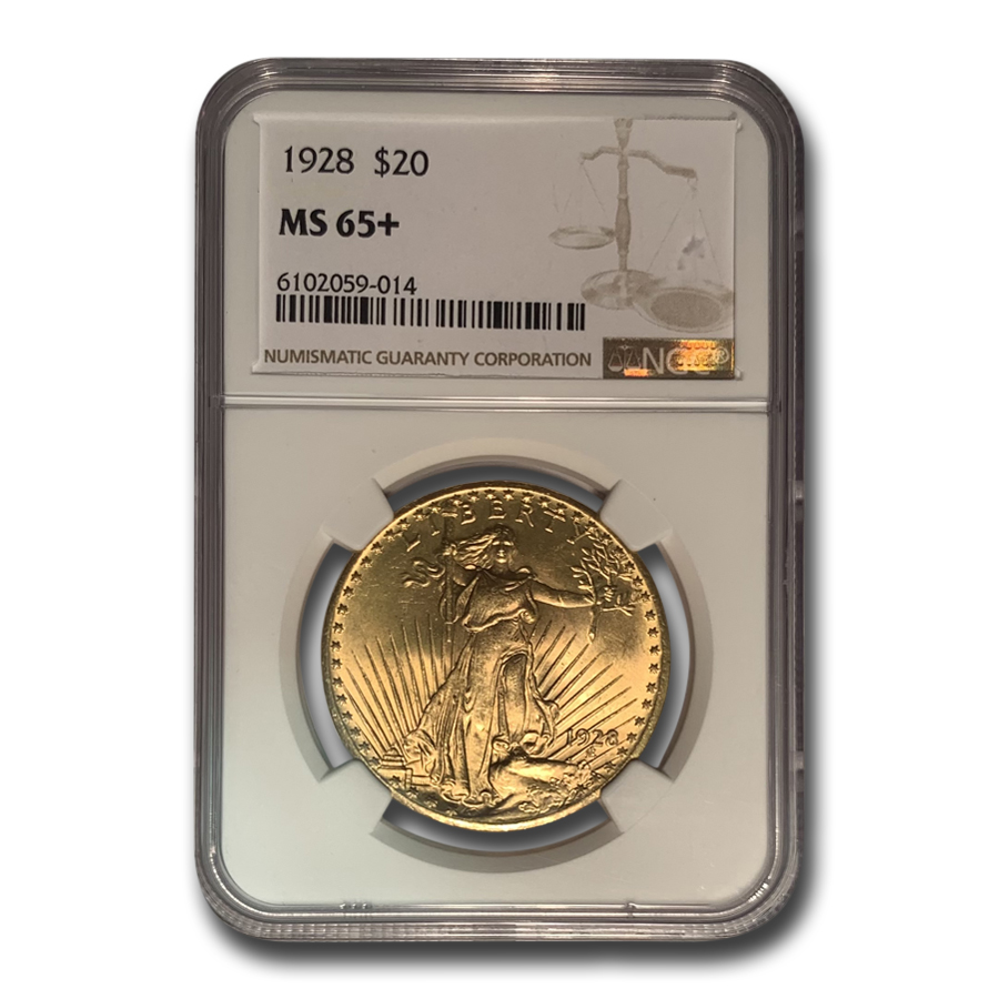Buy 1928 $20 Saint-Gaudens Gold Double Eagle MS-65+ NGC
