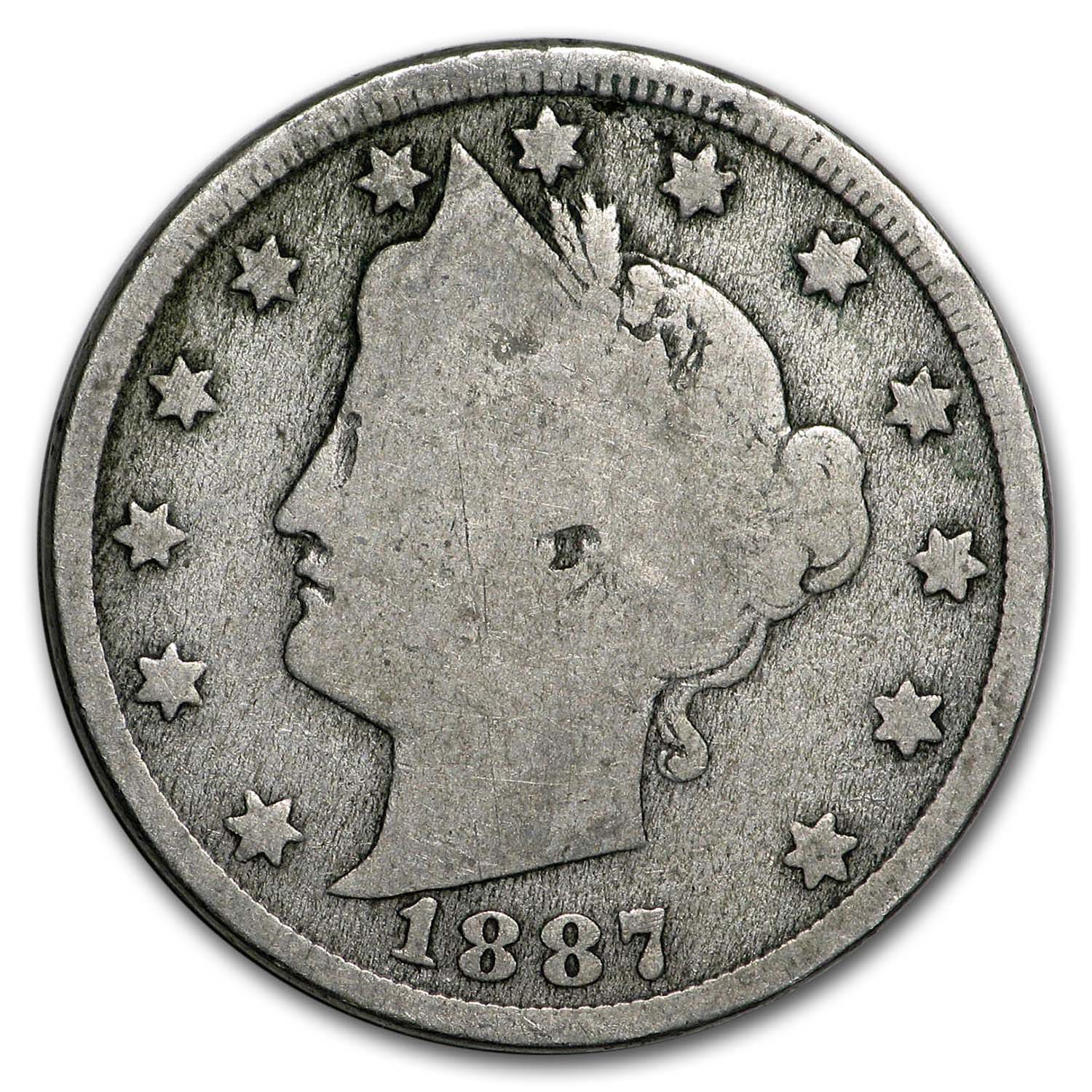 Buy 1887 Liberty Head V Nickel Good