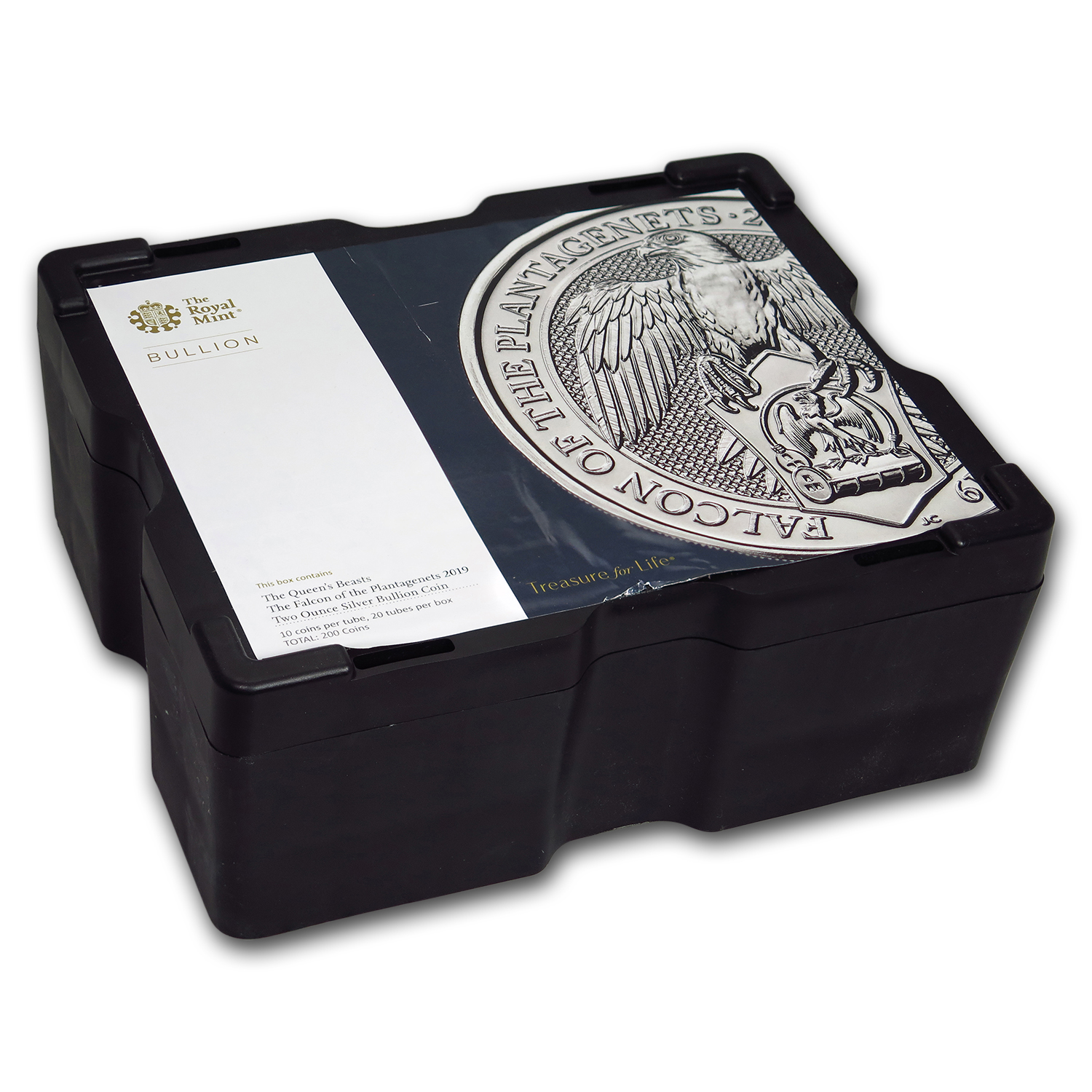 Buy 200-Coin 2 oz Silver Falcon Monster Box (Empty, Black) - Click Image to Close