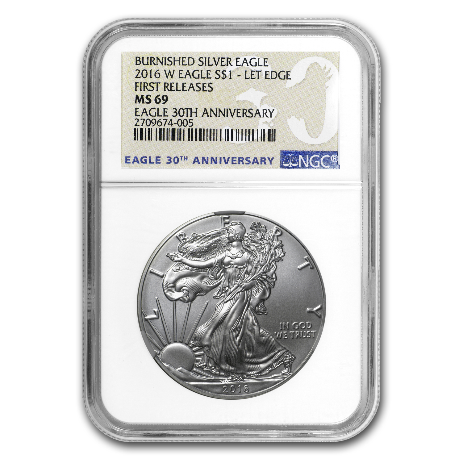 Buy 2016-W Burnished Silver Eagle MS-69 NGC (First Releases)