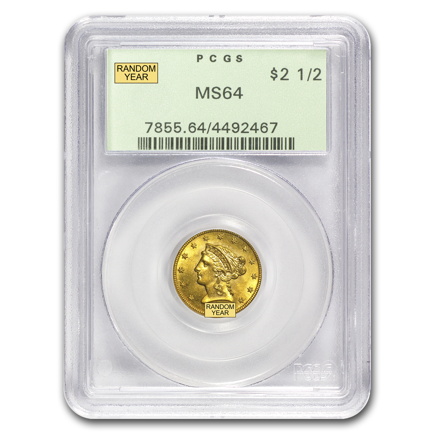 Buy $2.50 Liberty Gold Quarter Eagle MS-64 NGC/PCGS