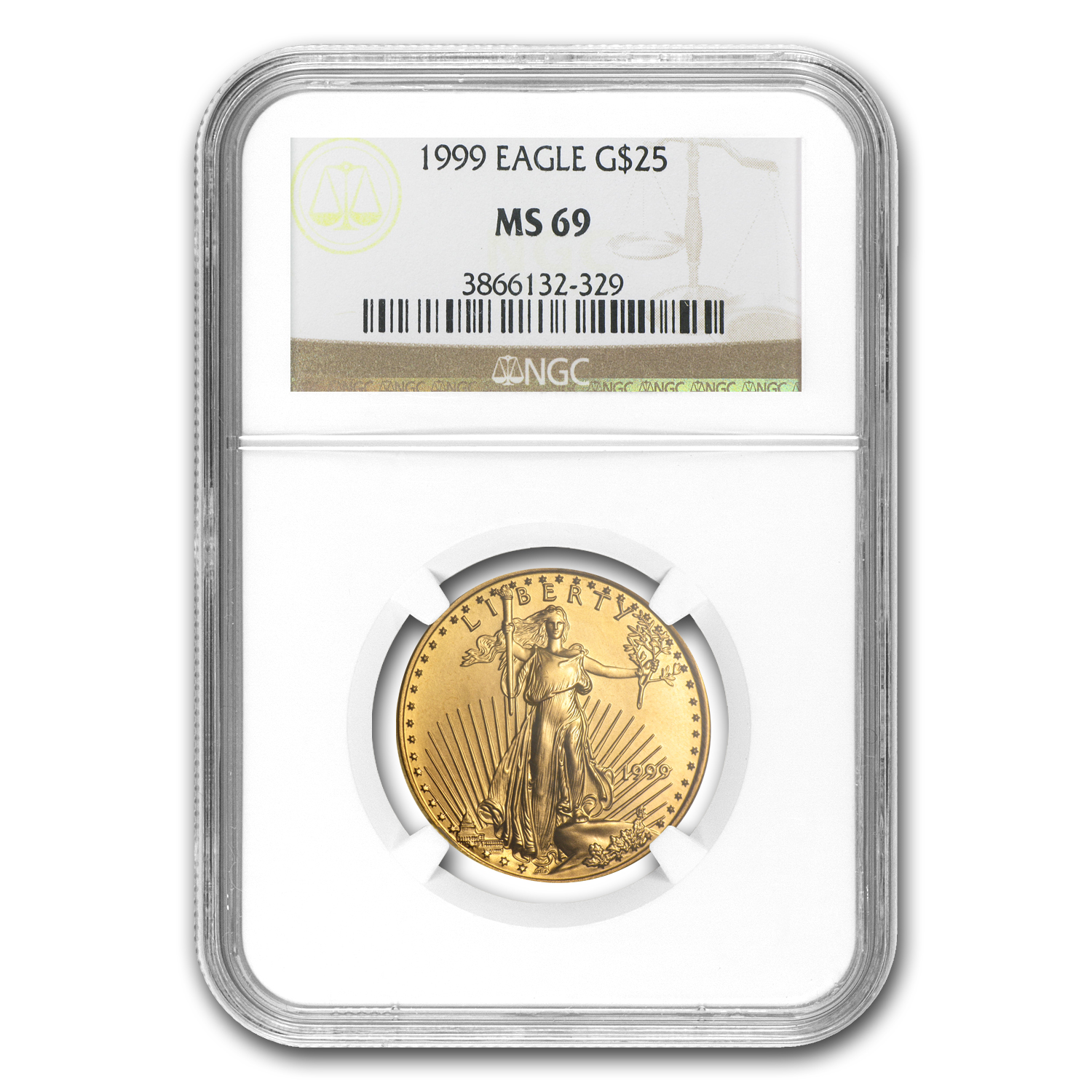 Buy 1999 1/2 oz American Gold Eagle MS-69 NGC