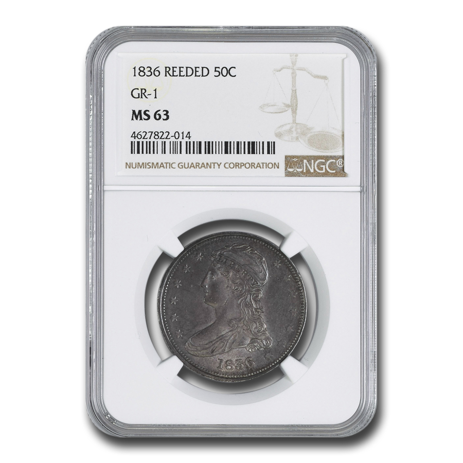 Buy 1836 Reeded Edge Half Dollar MS-63 NGC (GR-1)