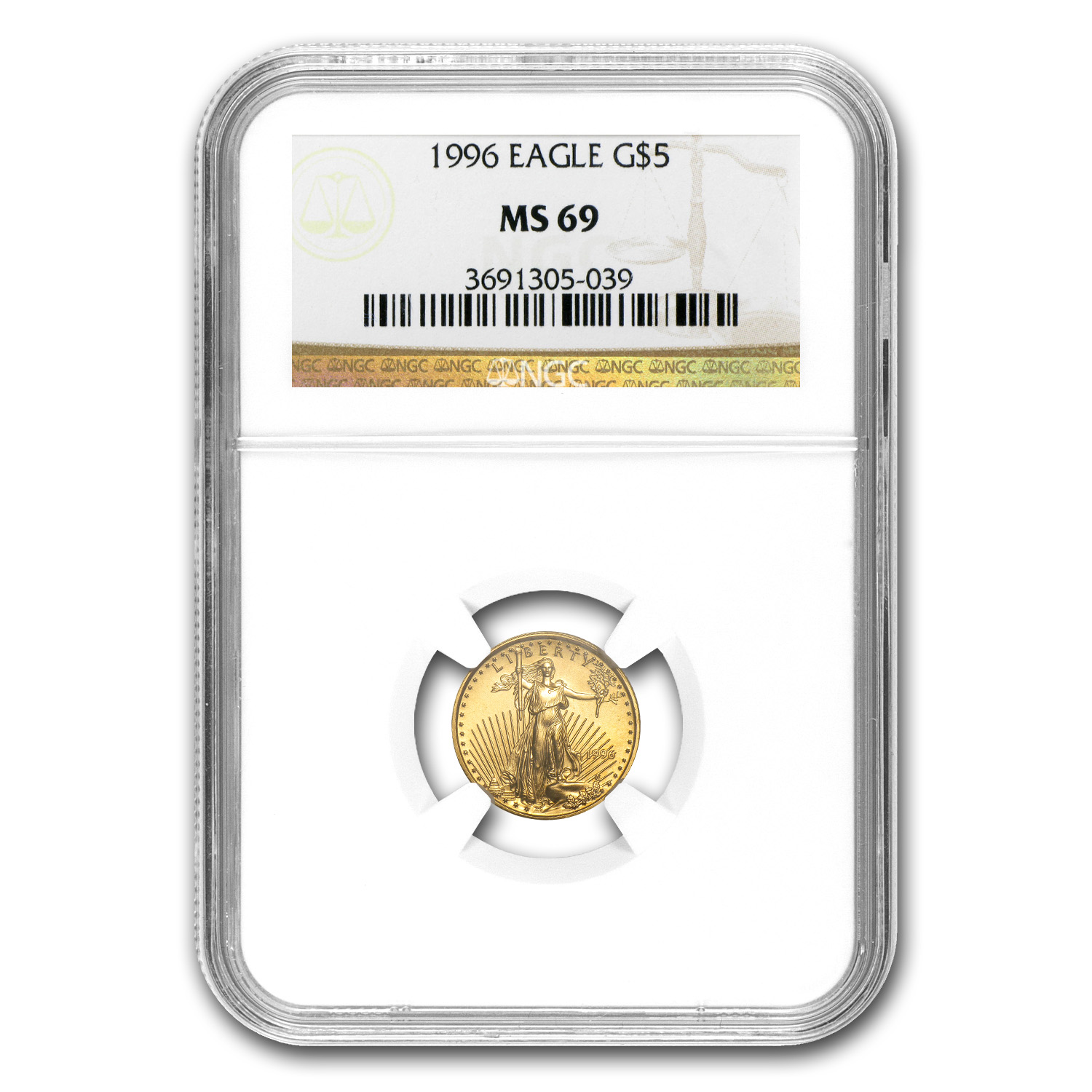 Buy 1996 1/10 oz American Gold Eagle MS-69 NGC
