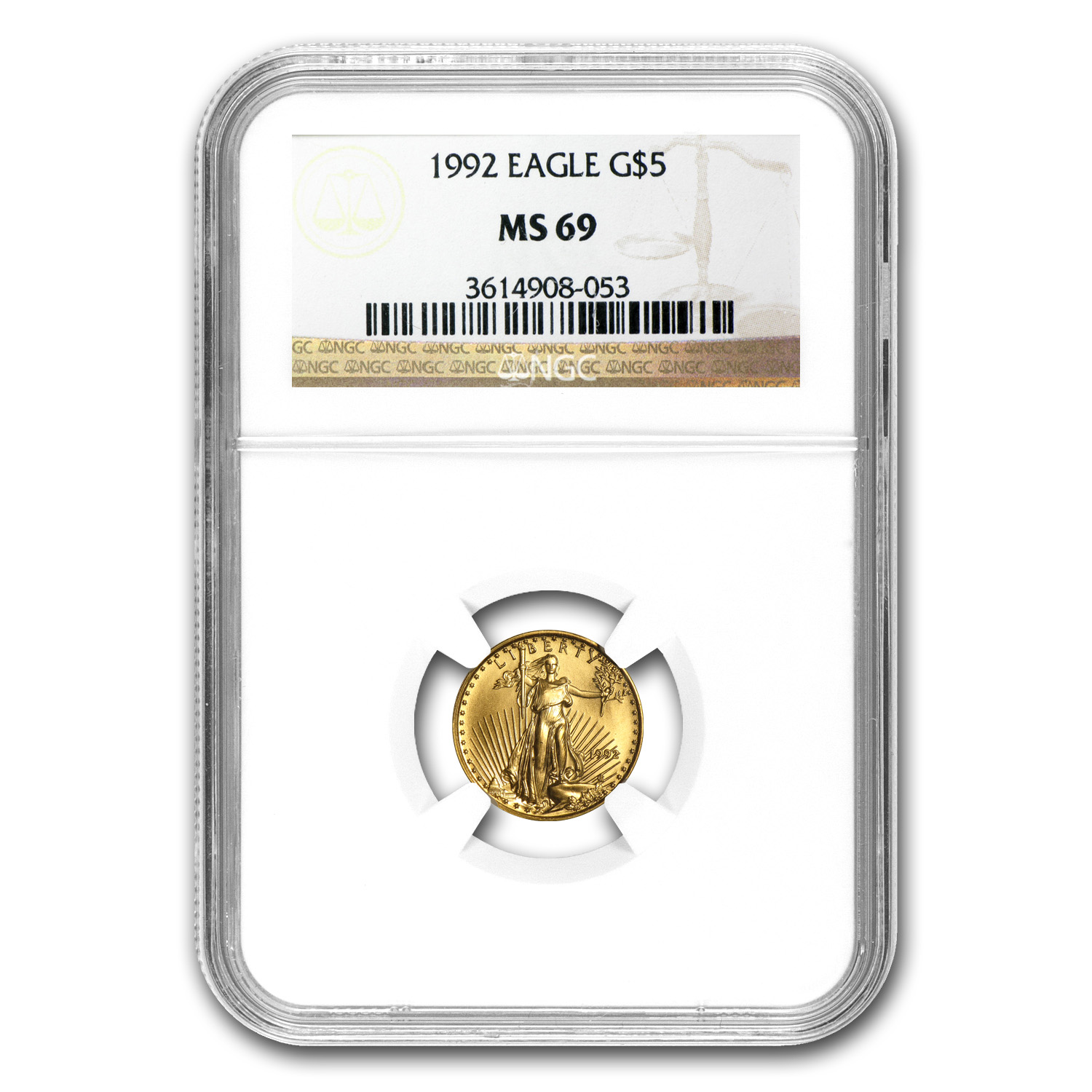 Buy 1992 1/10 oz American Gold Eagle MS-69 NGC