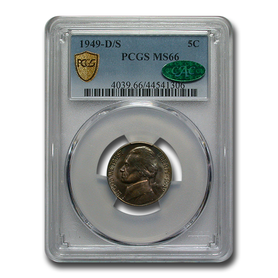 Buy 1949-D/S Jefferson Nickel MS-66 PCGS CAC