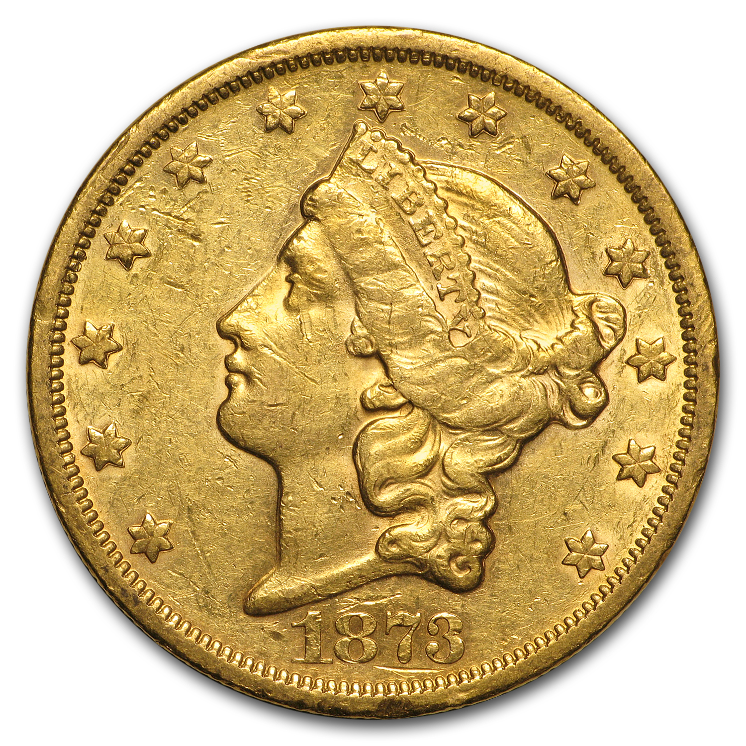 Buy 1873-S $20 Liberty Gold Double Eagle Closed 3 AU