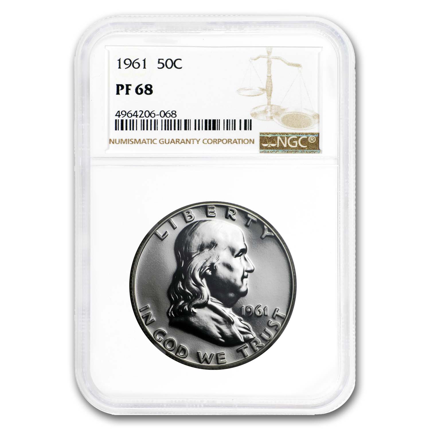 Buy 1961 Franklin Half Dollar PF-68 NGC