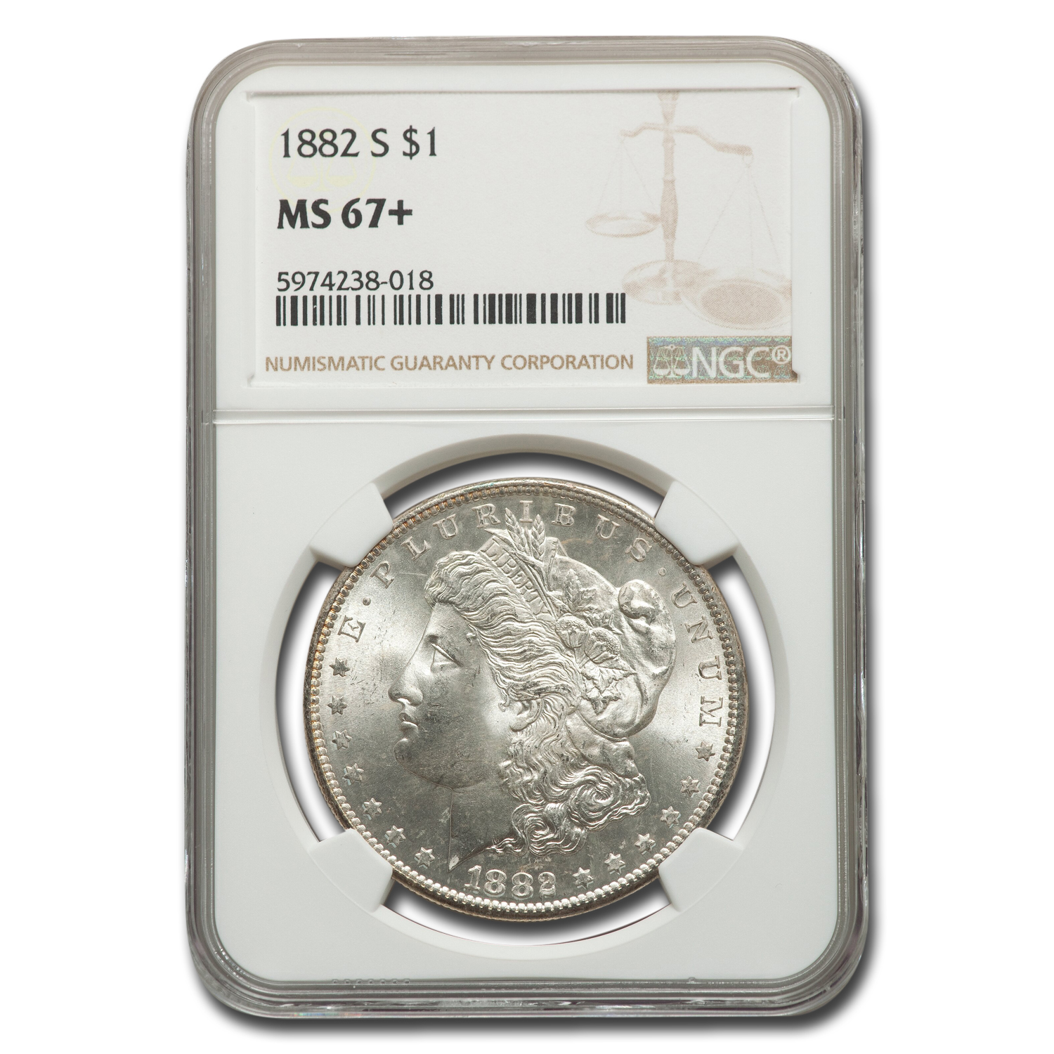 Buy 1882-S Morgan Dollar MS-67+ NGC