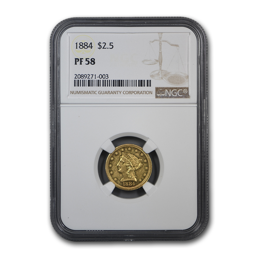 Buy 1884 $2.50 Liberty Gold Quarter Eagle PF-58 NGC