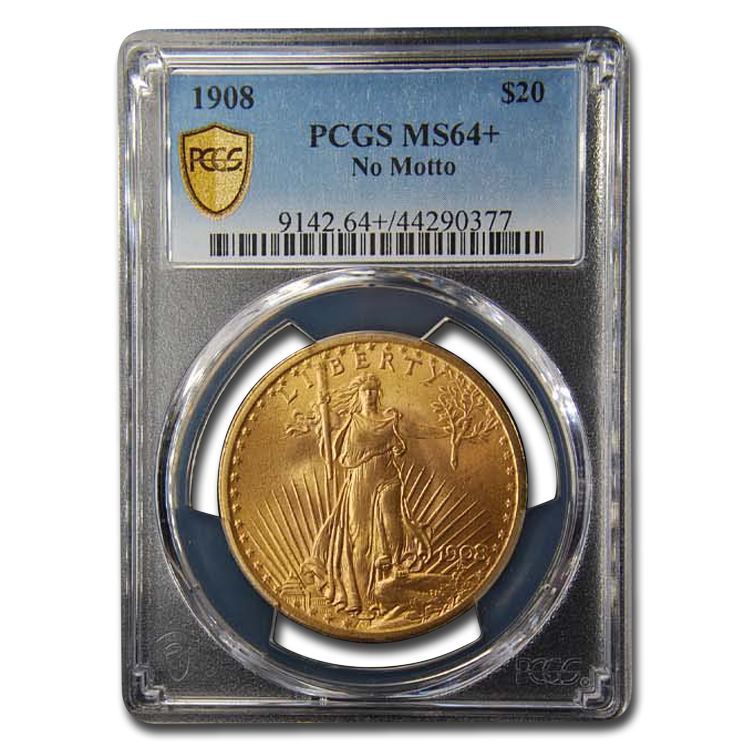 Buy 1908 $20 Saint-Gaudens Gold Double Eagle MS-64+ PCGS (No Motto)