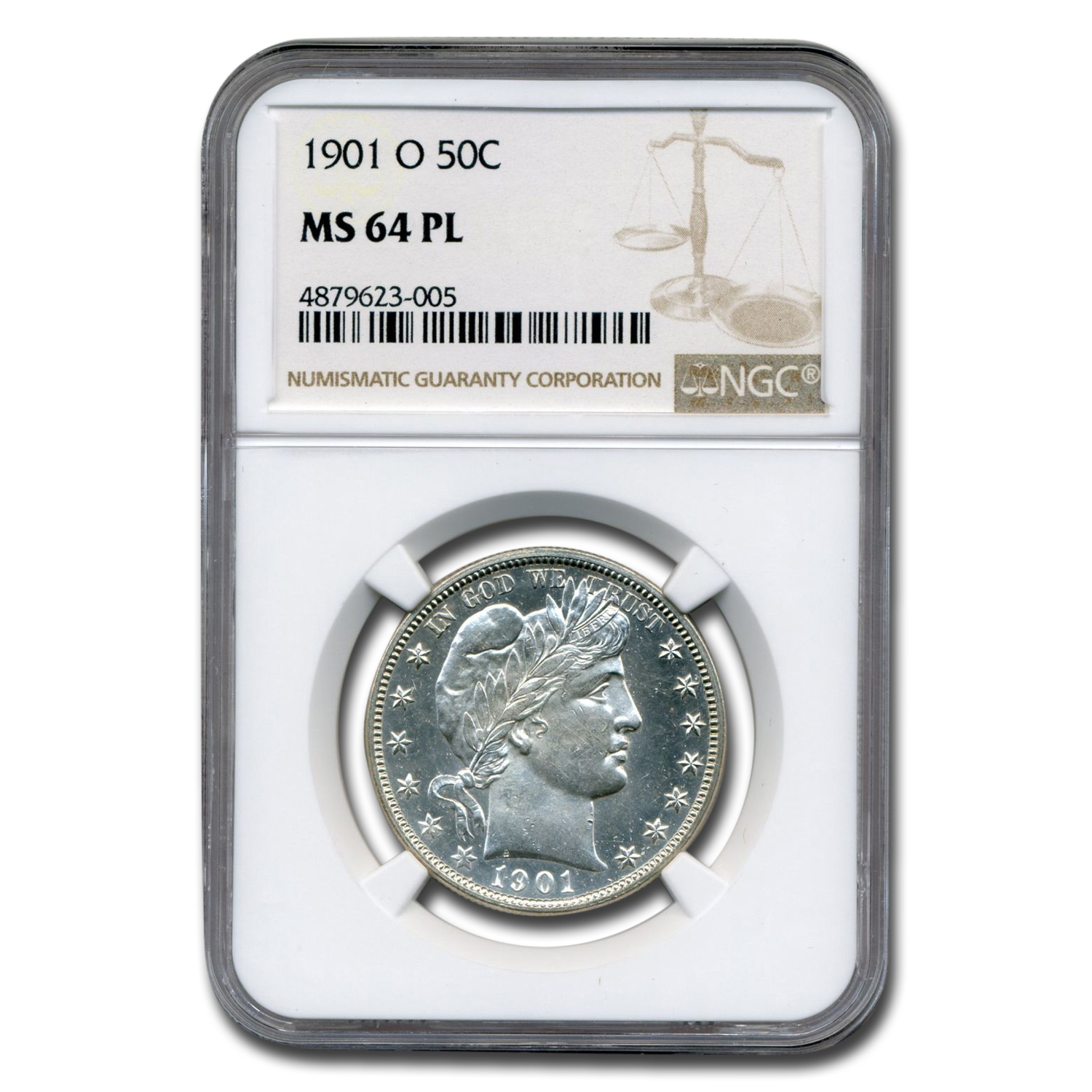 Buy 1901-O Barber Half Dollar MS-64 NGC (PL)