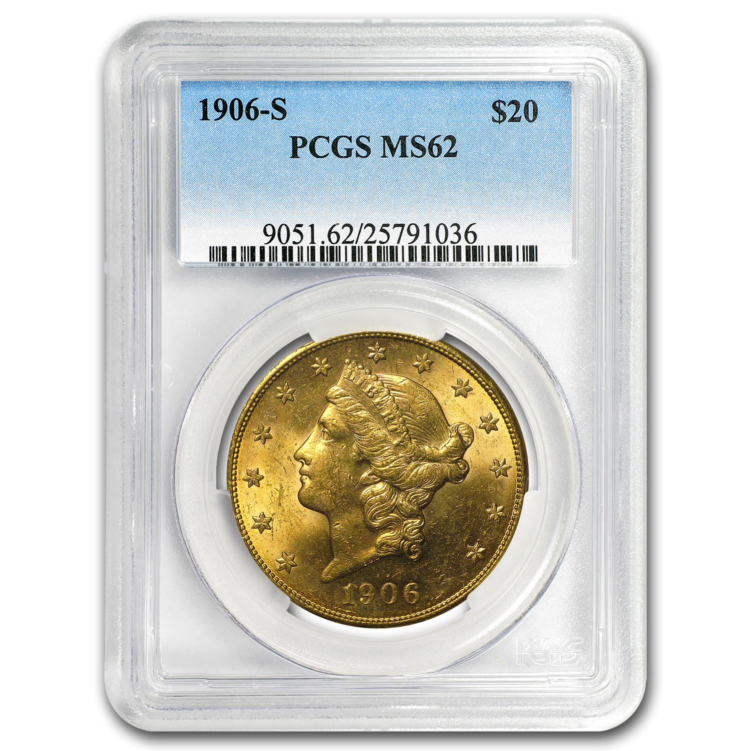 Buy 1906-S $20 Liberty Gold Double Eagle MS-62 PCGS