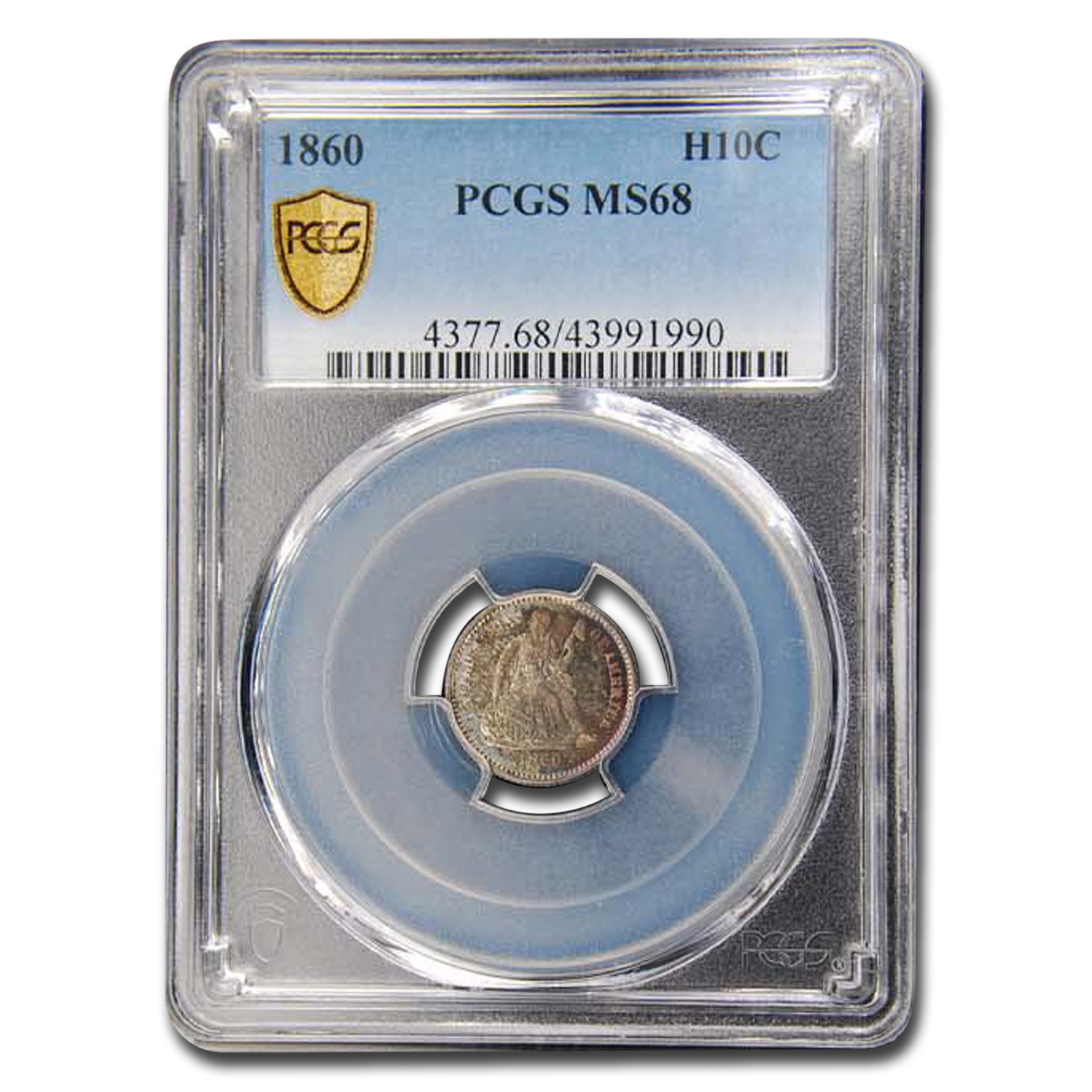 Buy 1860 Liberty Seated Half Dime MS-68 PCGS