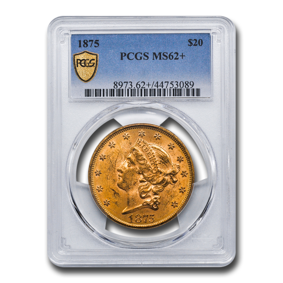 Buy 1875 $20 Liberty Gold Double Eagle MS-62+ PCGS
