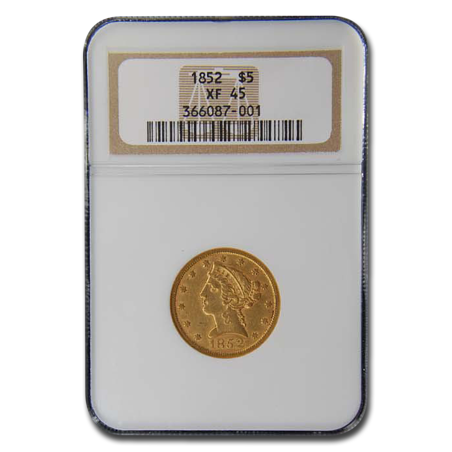 Buy 1852 $5 Liberty Gold Half Eagle XF-45 NGC - Click Image to Close