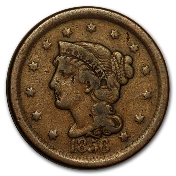 Buy 1856 Large Cent Slanted 5 Fine