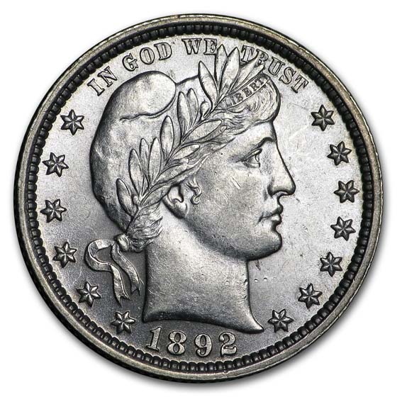 Buy 1892 Barber Quarter BU