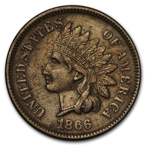 Buy 1866 Indian Head Cent AU - Click Image to Close