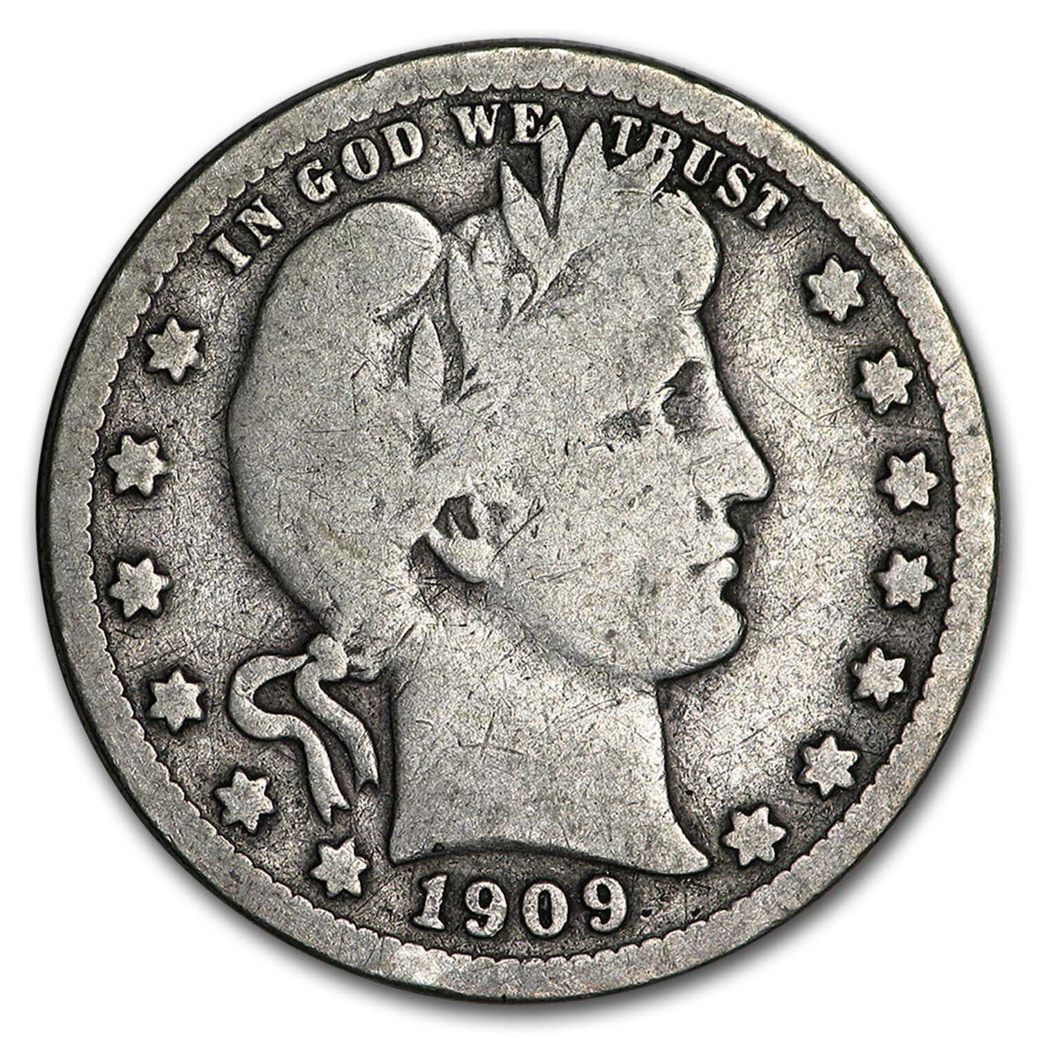 Buy 1909-O Barber Quarter VG