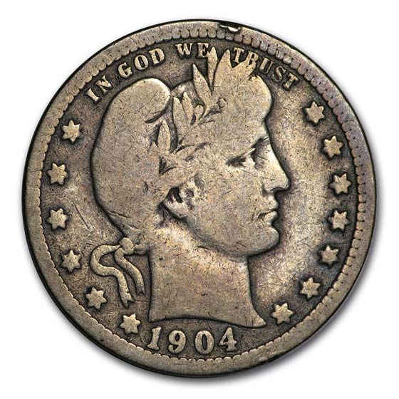 Buy 1904-O Barber Quarter VG