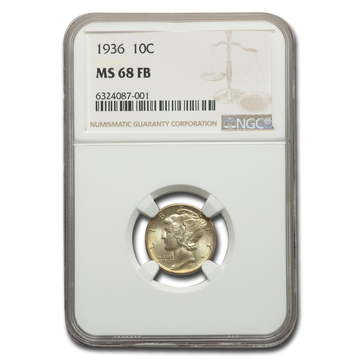 Buy 1936 Mercury Dime MS-68 NGC (FB)