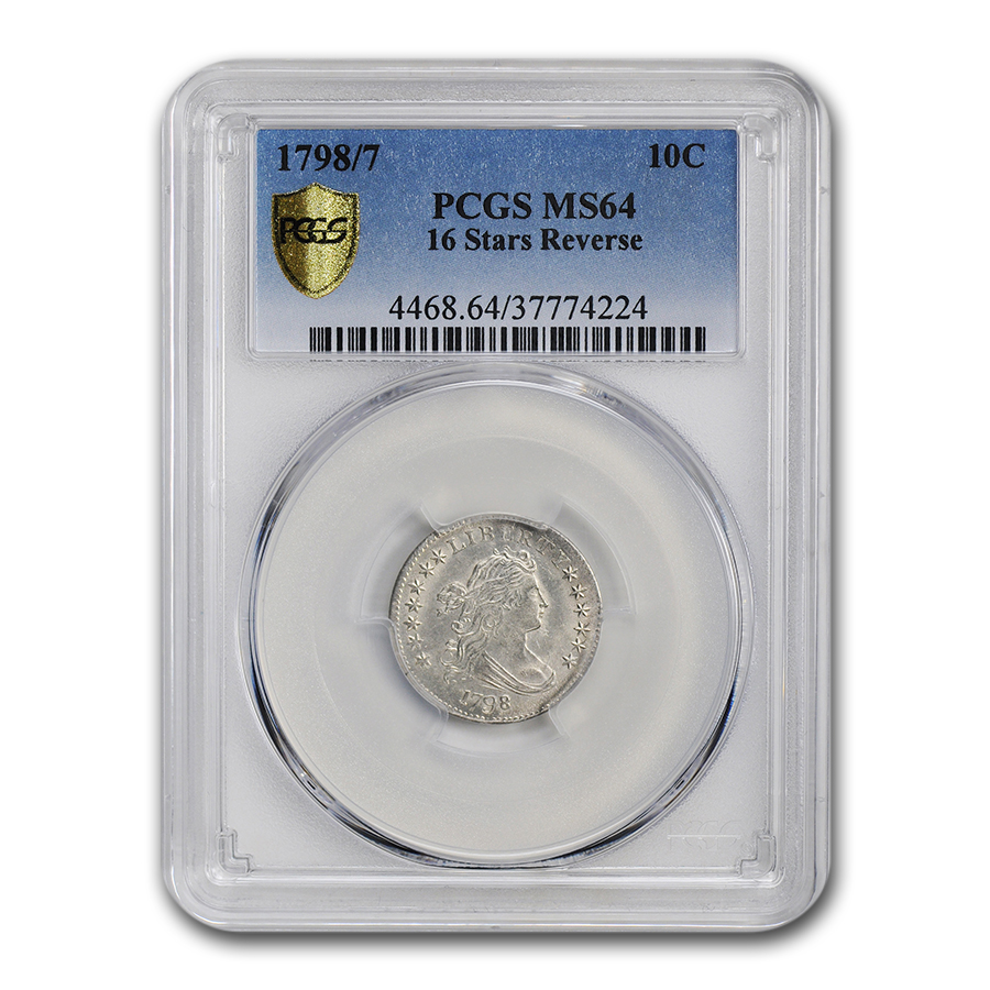 Buy 1798/7 Draped Bust Dime MS-64 PCGS (16 Stars Reverse)