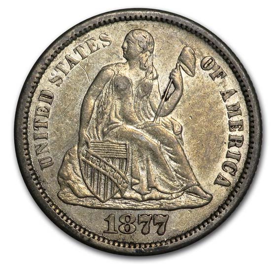 Buy 1877-CC Liberty Seated Dime AU