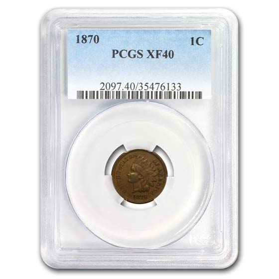 Buy 1870 Indian Head Cent XF-40 PCGS