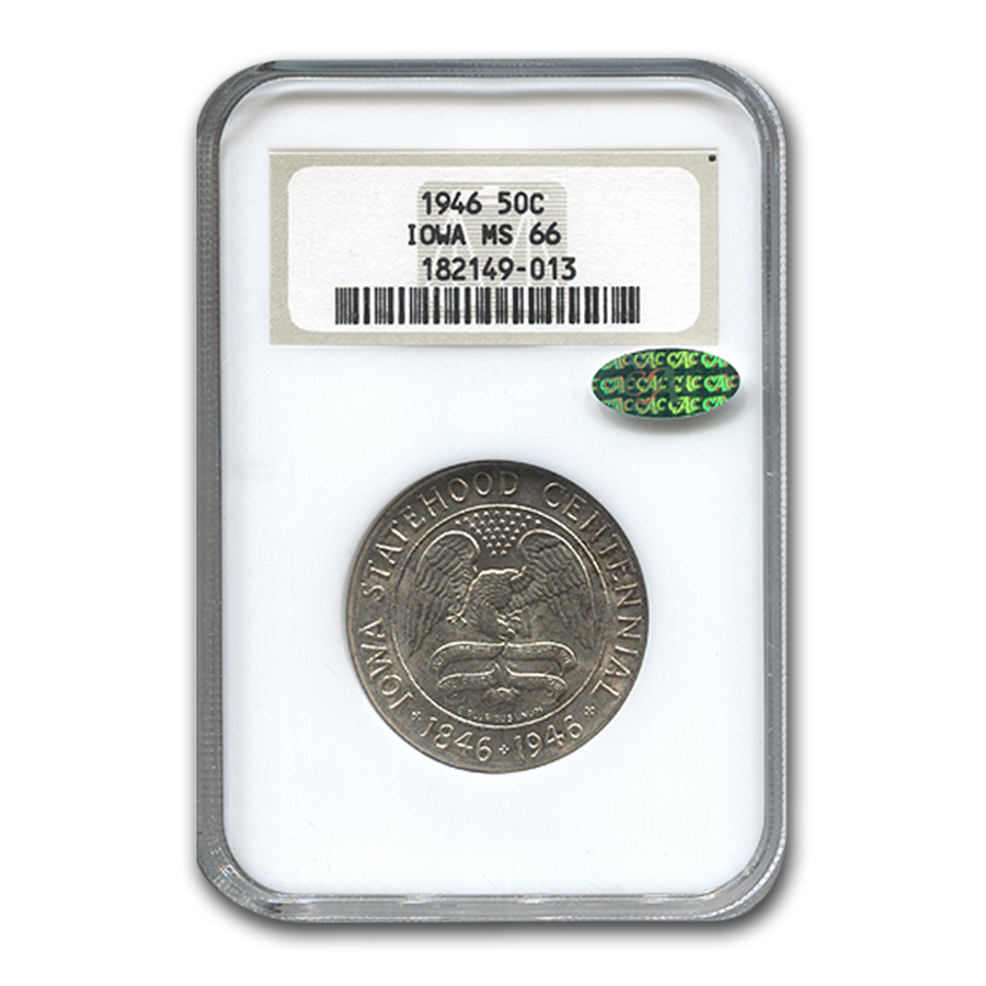 Buy 1946 Iowa Centennial Half Dollar MS-66 NGC CAC