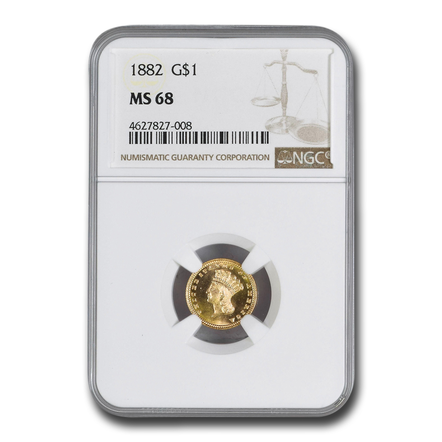 Buy 1882 $1 Indian Head Gold Dollar MS-68 NGC