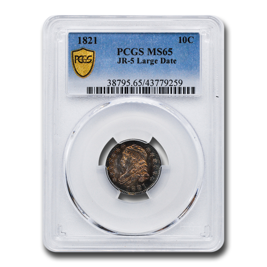 Buy 1821 Capped Bust Dime MS-65 PCGS (JR-5, Large Date)